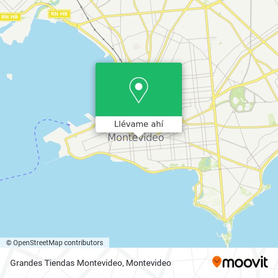 Mapa de Grandes Tiendas Montevideo