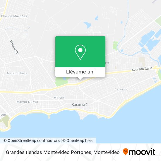 Mapa de Grandes tiendas Montevideo Portones