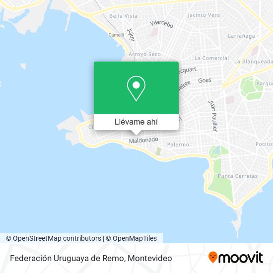 Mapa de Federación Uruguaya de Remo