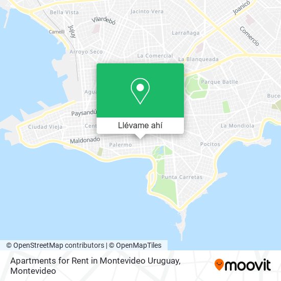 Mapa de Apartments for Rent in Montevideo Uruguay