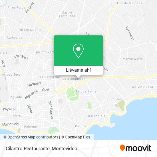 Mapa de Cilantro Restaurante