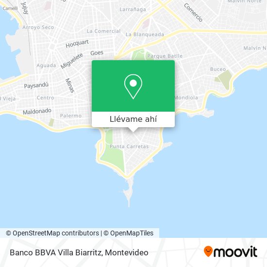 Mapa de Banco BBVA Villa Biarritz