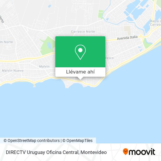 Mapa de DIRECTV Uruguay Oficina Central