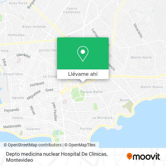 Mapa de Depto medicina nuclear Hospital De Clínicas