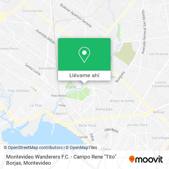 Mapa de Montevideo Wanderers F.C. - Campo Rene "Tito" Borjas