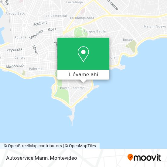 Mapa de Autoservice Marin