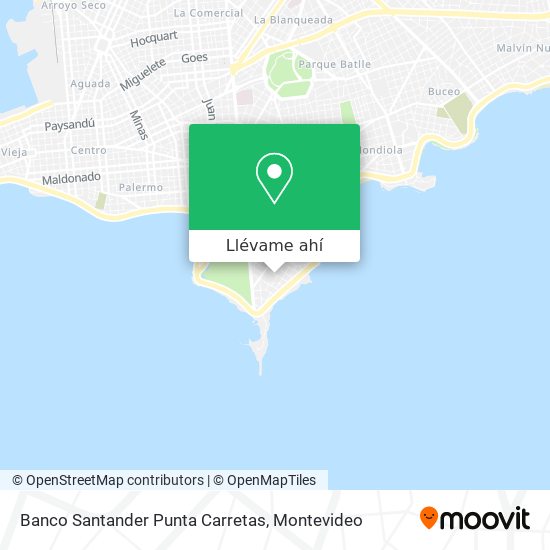 Mapa de Banco Santander Punta Carretas