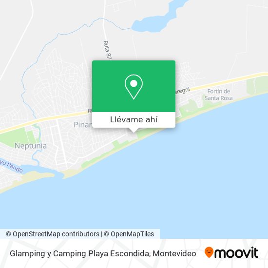 Mapa de Glamping y Camping Playa Escondida