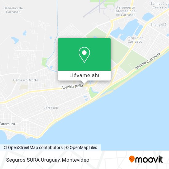 Mapa de Seguros SURA Uruguay