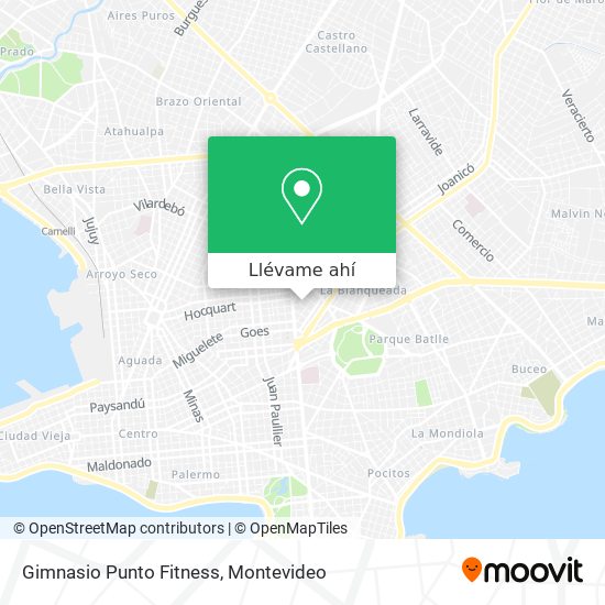 Mapa de Gimnasio Punto Fitness