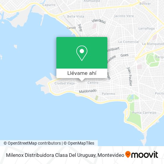 Mapa de Milenox Distribuidora Clasa Del Uruguay