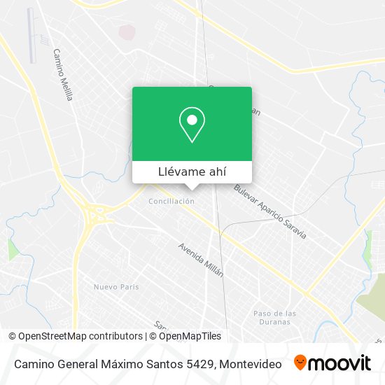 Mapa de Camino General Máximo Santos 5429