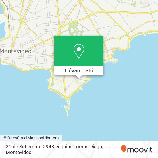 Mapa de 21 de Setiembre 2948 esquina Tomas Diago