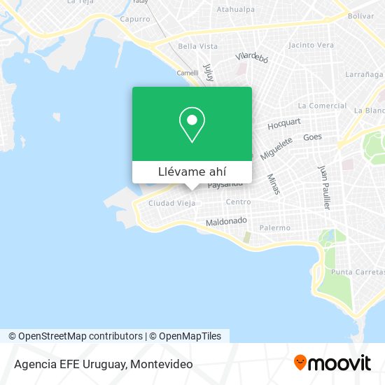 Mapa de Agencia EFE Uruguay