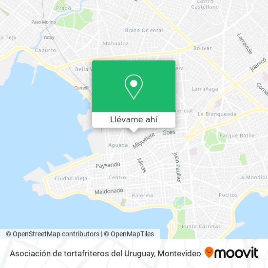 Mapa de Asociación de tortafriteros del Uruguay