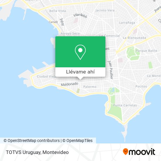 Mapa de TOTVS Uruguay