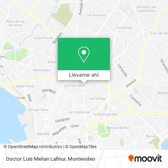 Mapa de Doctor Luis Melian Lafinur