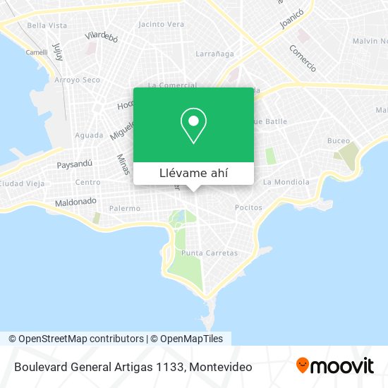 Mapa de Boulevard General Artigas 1133