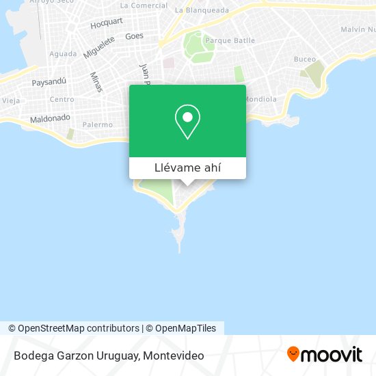 Mapa de Bodega Garzon Uruguay
