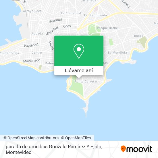 Mapa de parada de omnibus Gonzalo Ramirez Y Ejido