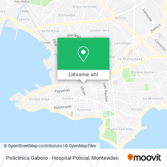 Mapa de Policlínica Gaboto - Hospital Policial