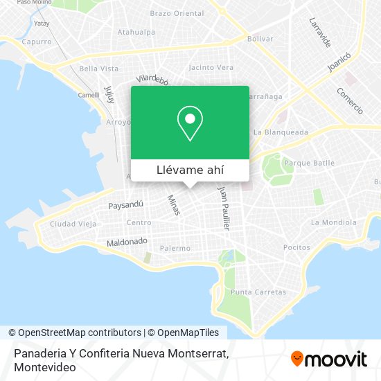 Mapa de Panaderia Y Confiteria Nueva Montserrat