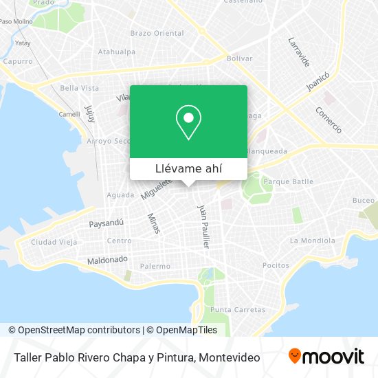 Mapa de Taller Pablo Rivero Chapa y Pintura