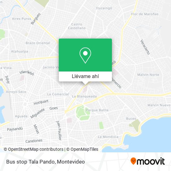Mapa de Bus stop Tala Pando