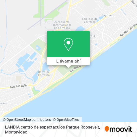 Mapa de LANDIA centro de espectáculos Parque Roosevelt