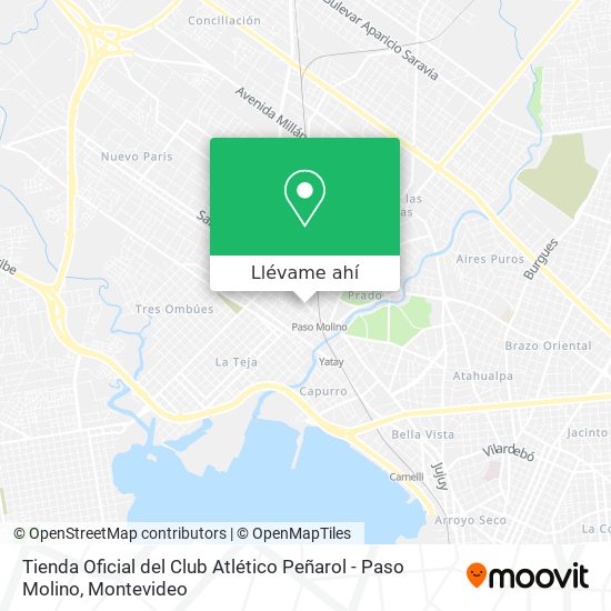 Mapa de Tienda Oficial del Club Atlético Peñarol - Paso Molino