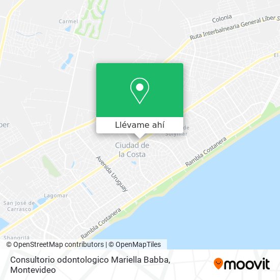 Mapa de Consultorio odontologico Mariella Babba