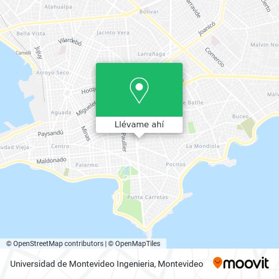 Mapa de Universidad de Montevideo Ingenieria