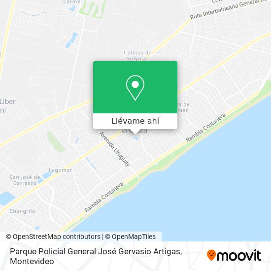 Mapa de Parque Policial General José Gervasio Artigas