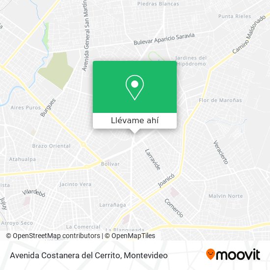 Mapa de Avenida Costanera del Cerrito