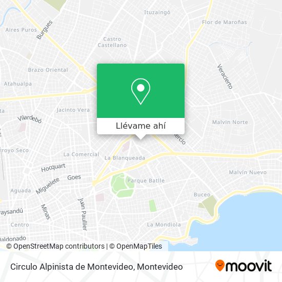 Mapa de Circulo Alpinista de Montevideo