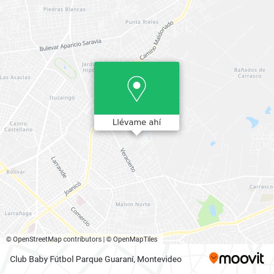 Mapa de Club Baby Fútbol Parque Guaraní