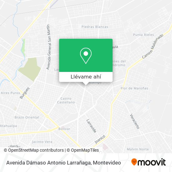 Mapa de Avenida Dámaso Antonio Larrañaga