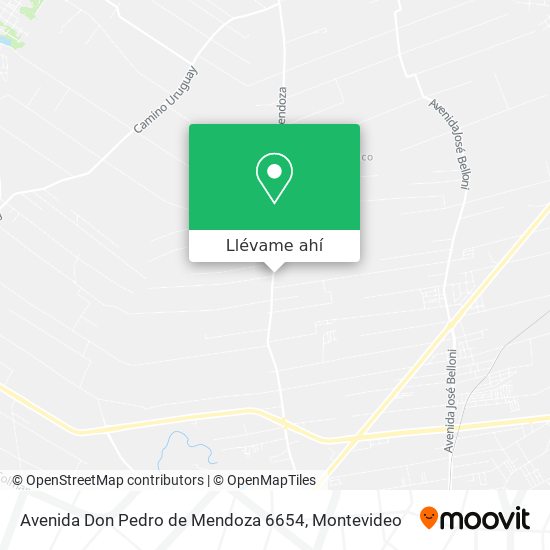Mapa de Avenida Don Pedro de Mendoza 6654