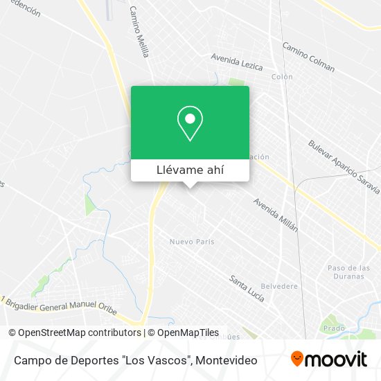 Mapa de Campo de Deportes "Los Vascos"