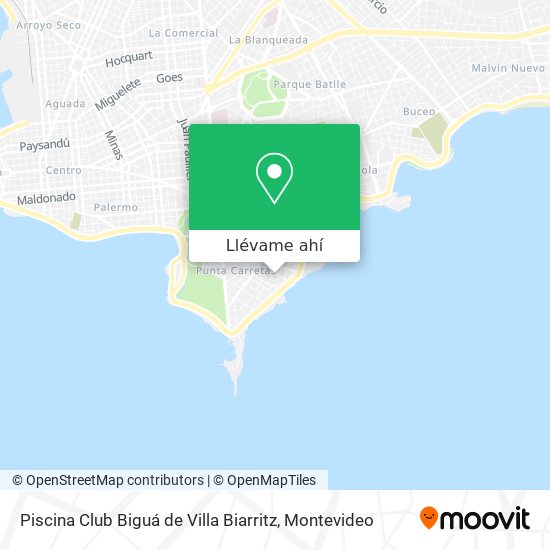 Mapa de Piscina Club Biguá de Villa Biarritz
