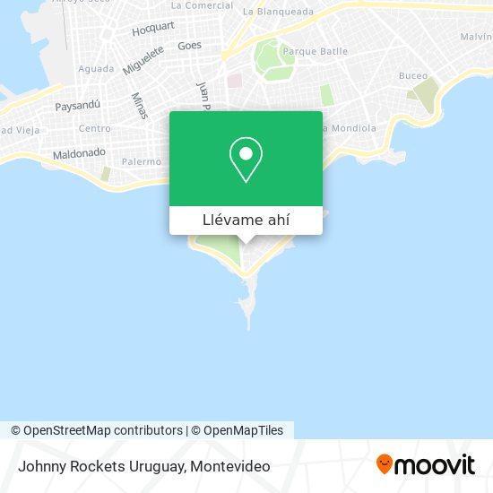 Mapa de Johnny Rockets Uruguay