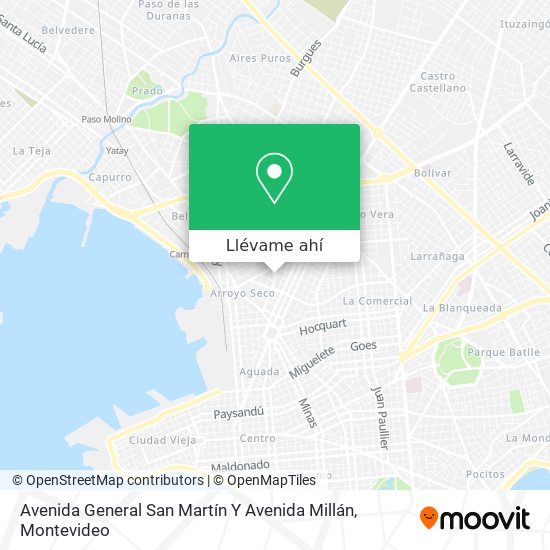 Mapa de Avenida General San Martín Y Avenida Millán