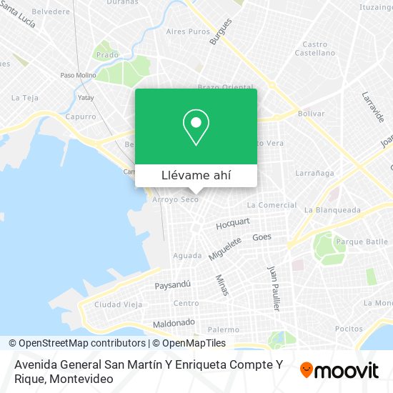 Mapa de Avenida General San Martín Y Enriqueta Compte Y Rique