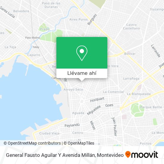 Mapa de General Fausto Aguilar Y Avenida Millán
