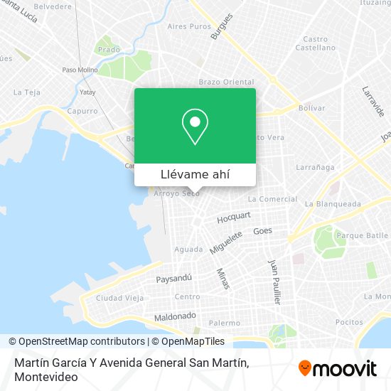 Mapa de Martín García Y Avenida General San Martín