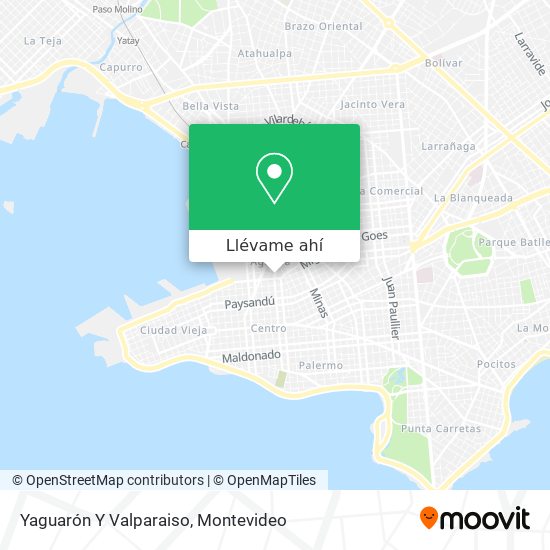 Mapa de Yaguarón Y Valparaiso