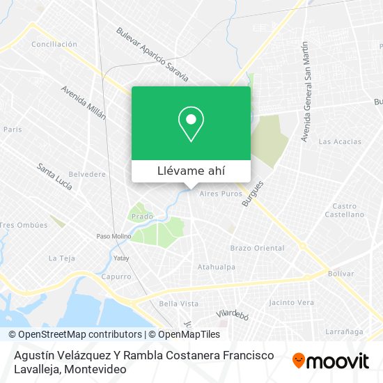 Mapa de Agustín Velázquez Y Rambla Costanera Francisco Lavalleja