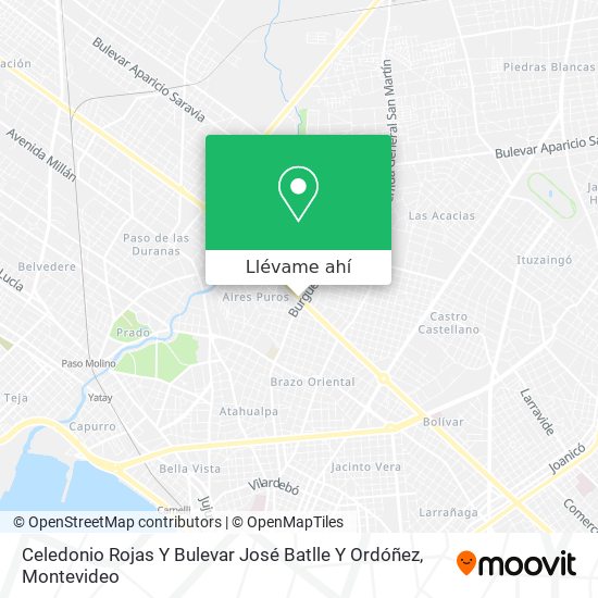 Mapa de Celedonio Rojas Y Bulevar José Batlle Y Ordóñez