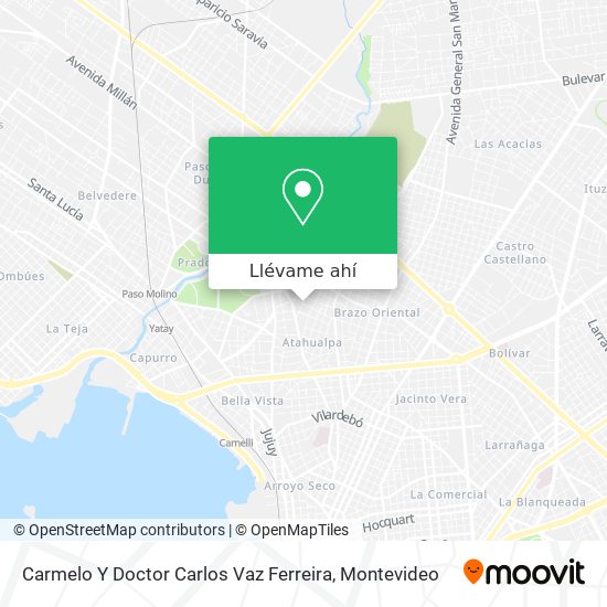 Mapa de Carmelo Y Doctor Carlos Vaz Ferreira