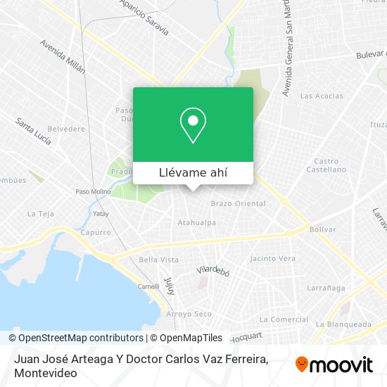 Mapa de Juan José Arteaga Y Doctor Carlos Vaz Ferreira